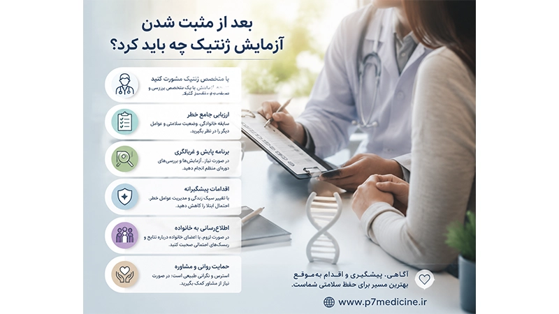 بعد از مثبت شدن آزمایش ژنتیک چه باید کرد